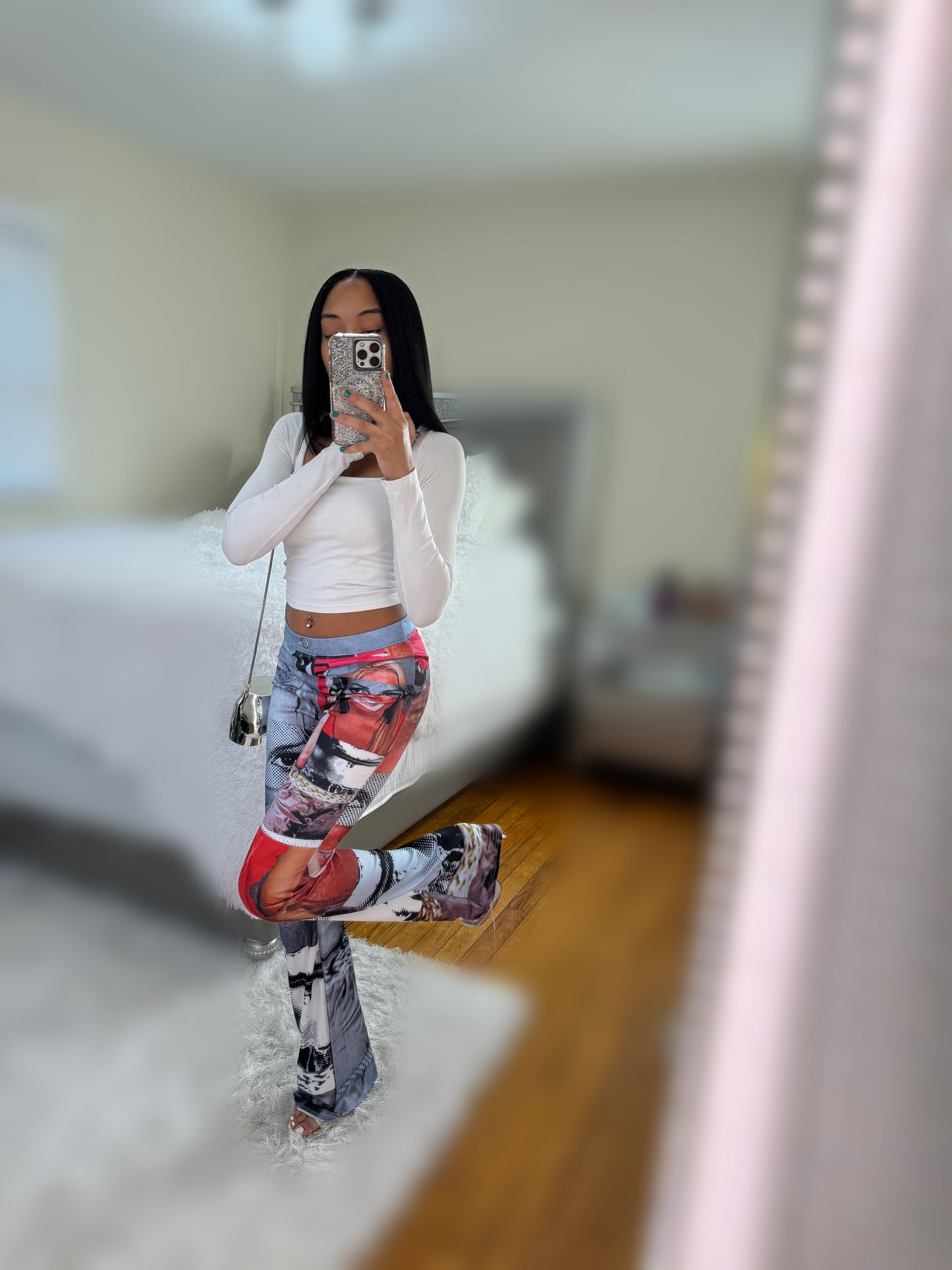 Digital Girl Print Pants