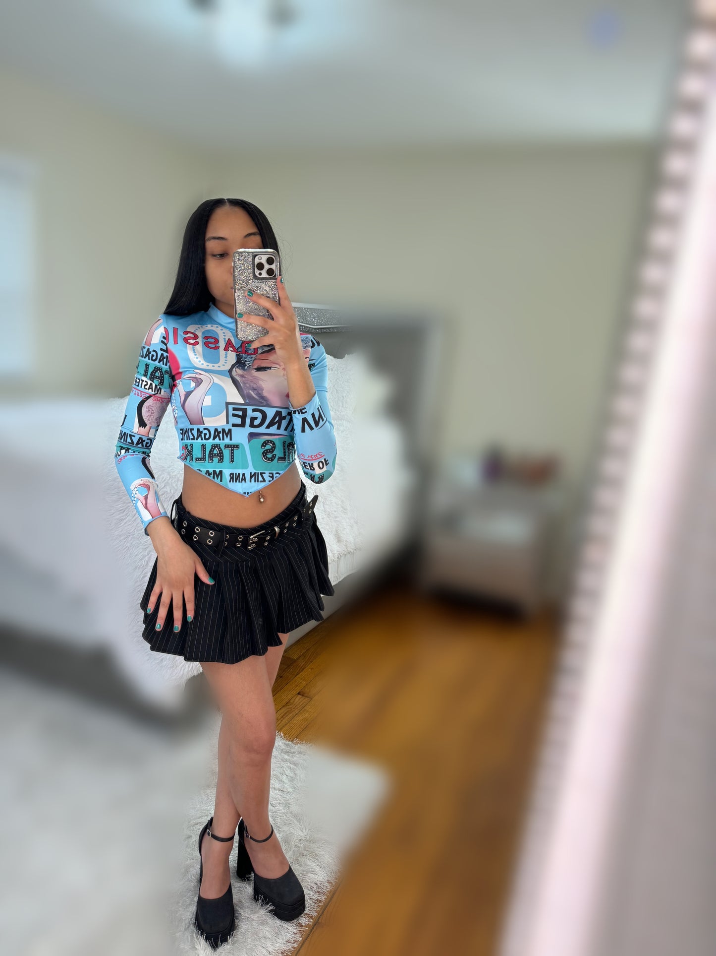 Vintage Girl Cropped Top