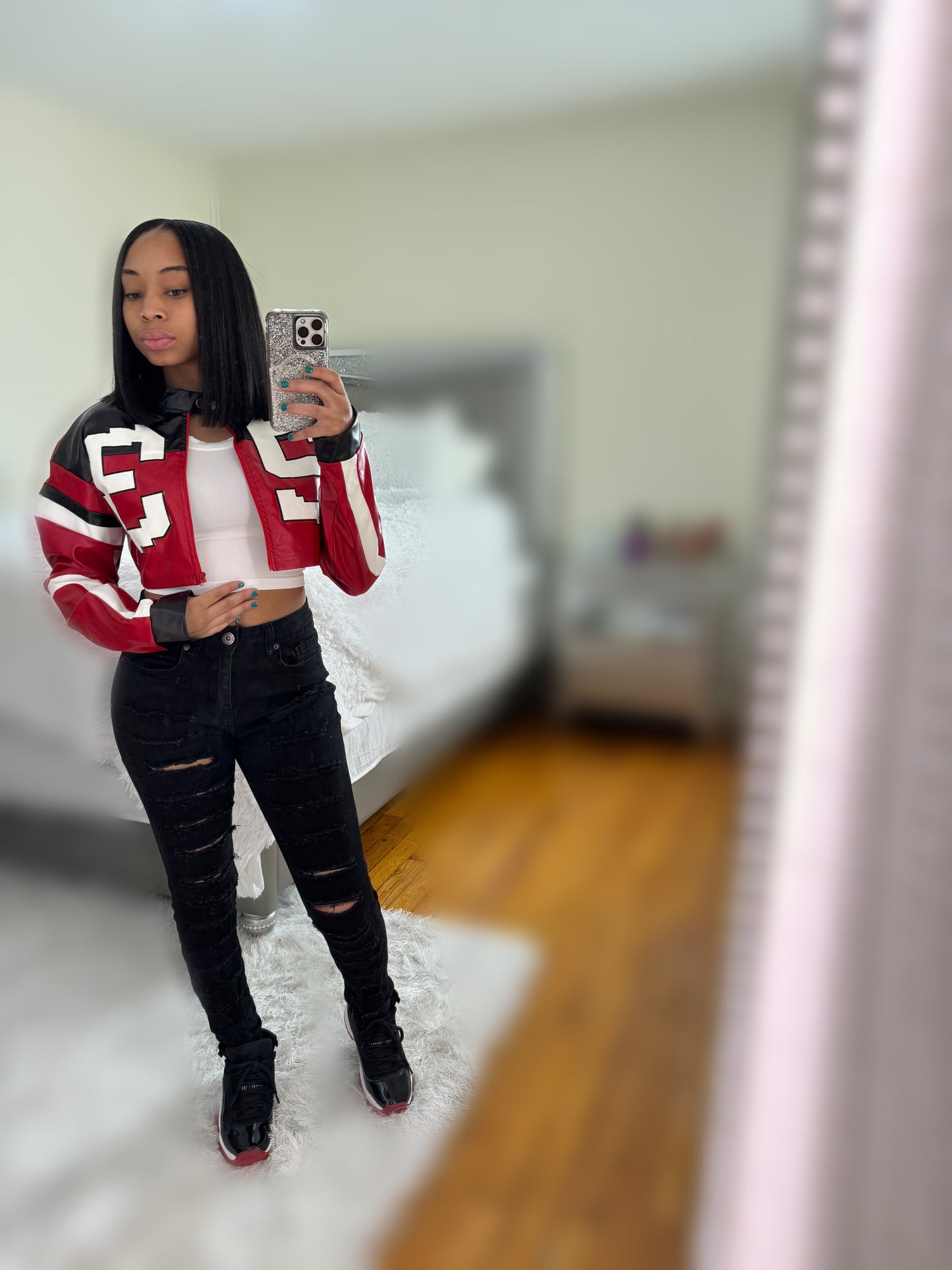 Multi-Colored Leather Jacket