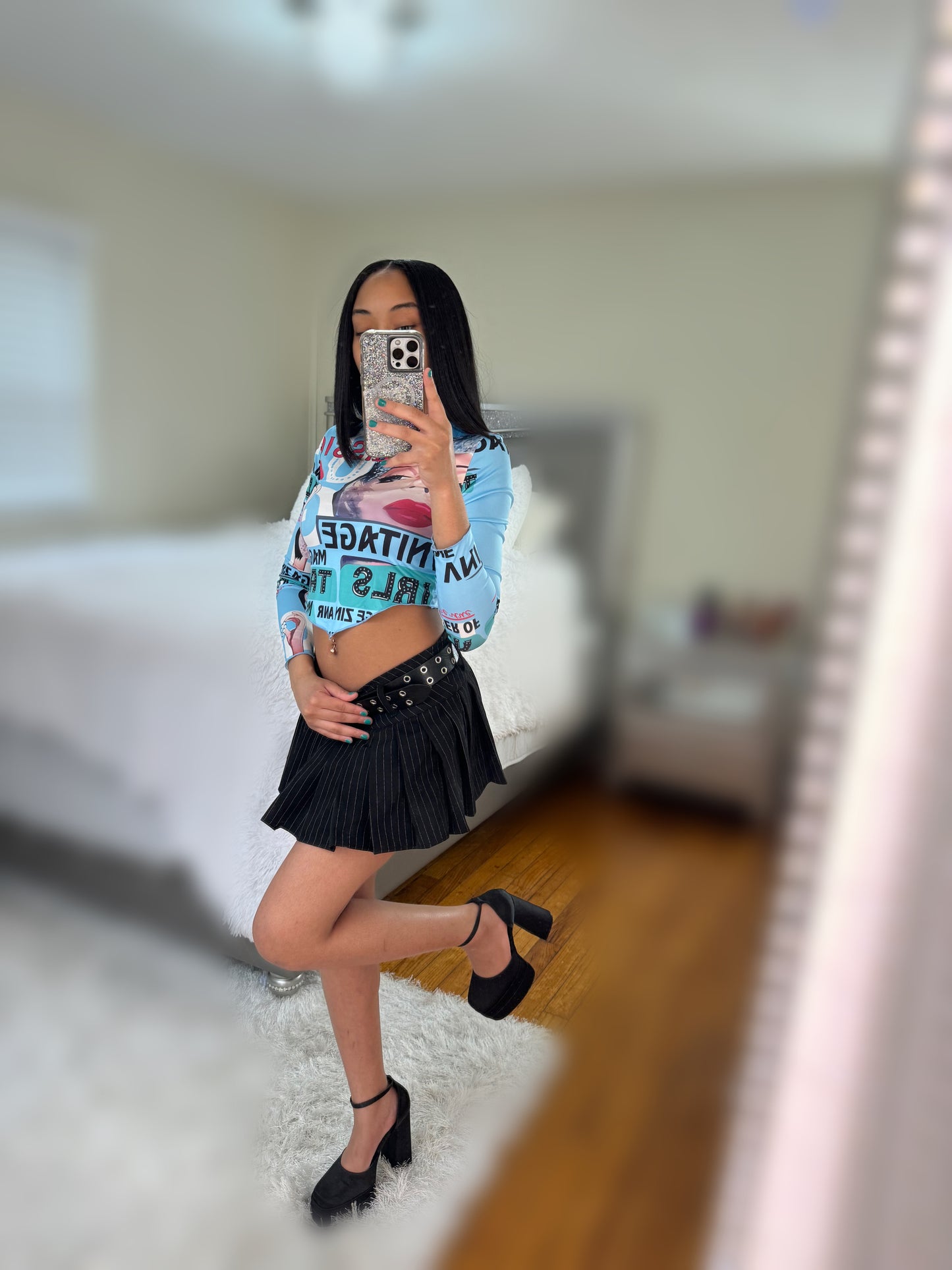 Vintage Girl Cropped Top